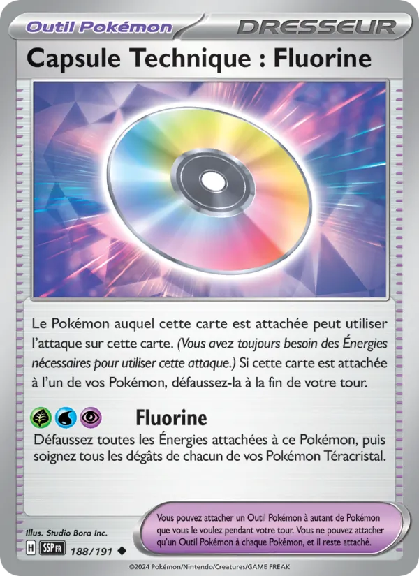 Carte Pokémon Capsule Technique : Fluorine de l'extension Étincelles Déferlantes