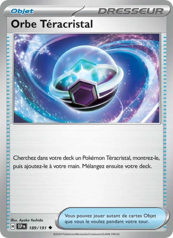 Carte Pokémon Orbe Téracristal de l'extension Étincelles Déferlantes