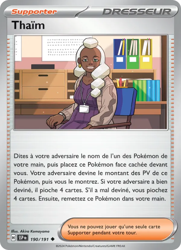 Carte Pokémon Thaïm de l'extension Étincelles Déferlantes