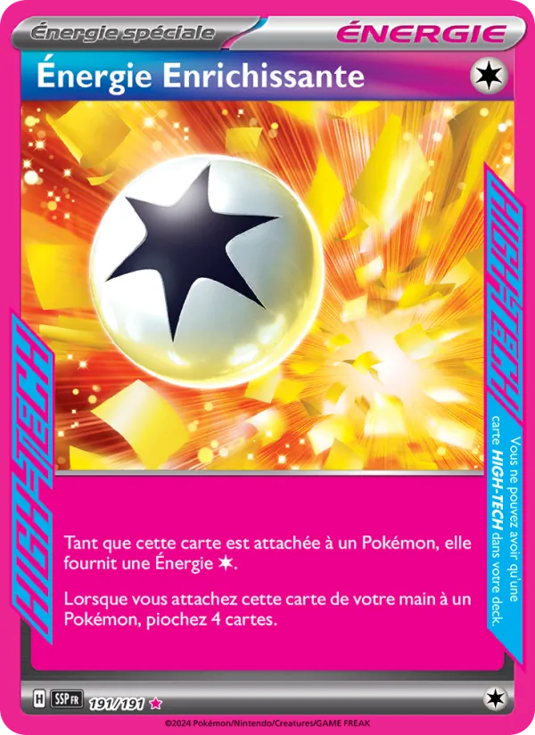 Carte Pokémon Énergie Enrichissante de l'extension Étincelles Déferlantes