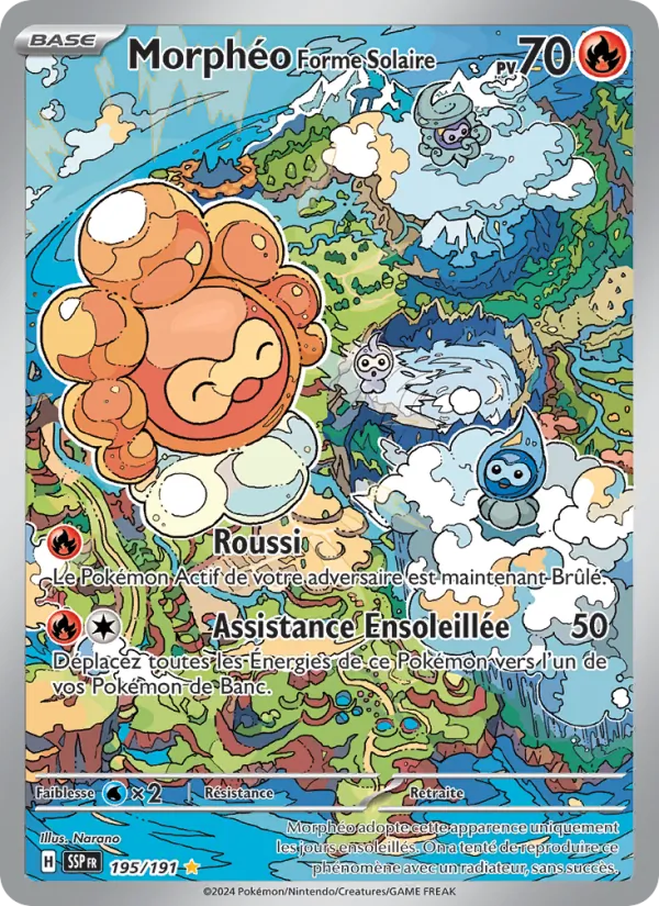Carte Pokémon Morphéo Forme Solaire de l'extension Étincelles Déferlantes