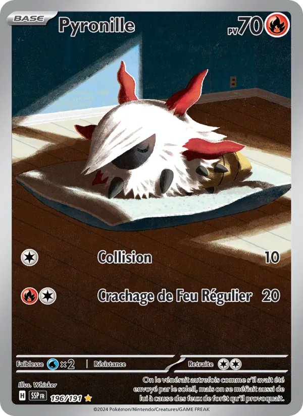 Carte Pokémon Pyronille de l'extension Étincelles Déferlantes