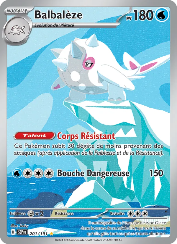 Carte Pokémon Balbalèze de l'extension Étincelles Déferlantes