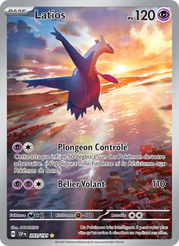 Carte Pokémon Latios de l'extension Étincelles Déferlantes