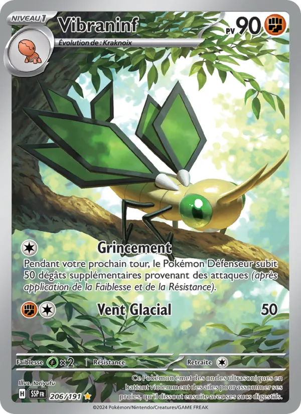 Carte Pokémon Vibraninf de l'extension Étincelles Déferlantes