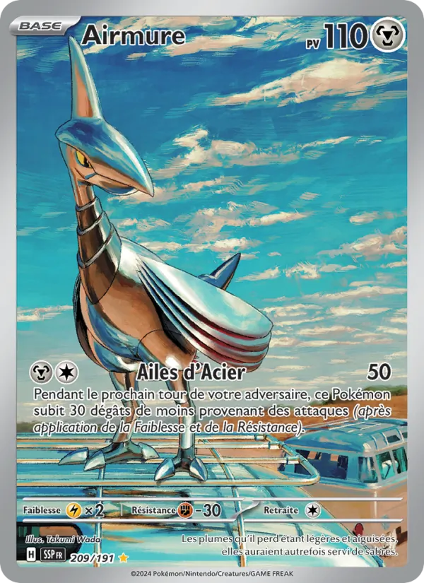 Carte Pokémon Airmure de l'extension Étincelles Déferlantes