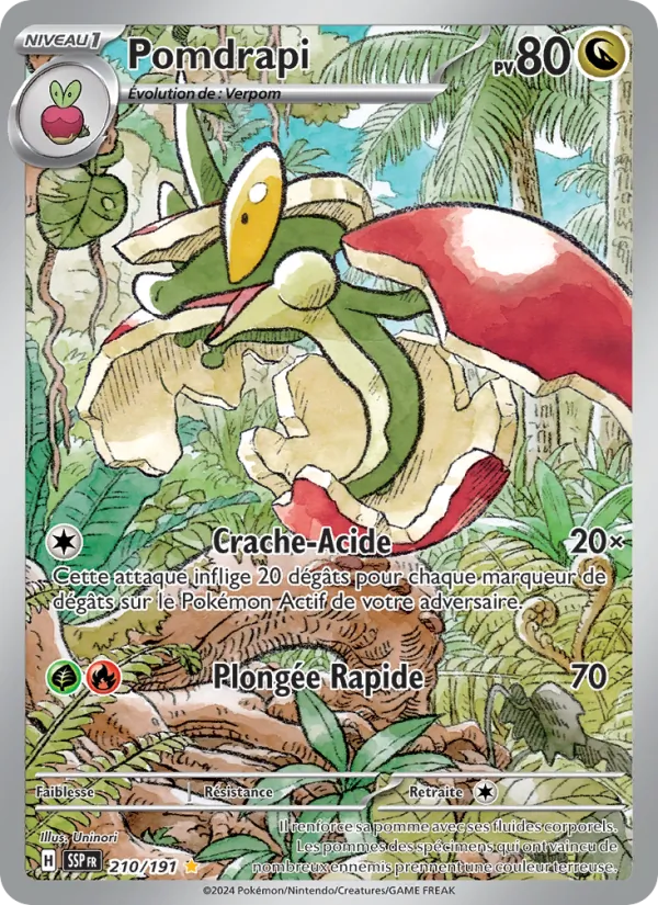 Carte Pokémon Pomdrapi de l'extension Étincelles Déferlantes