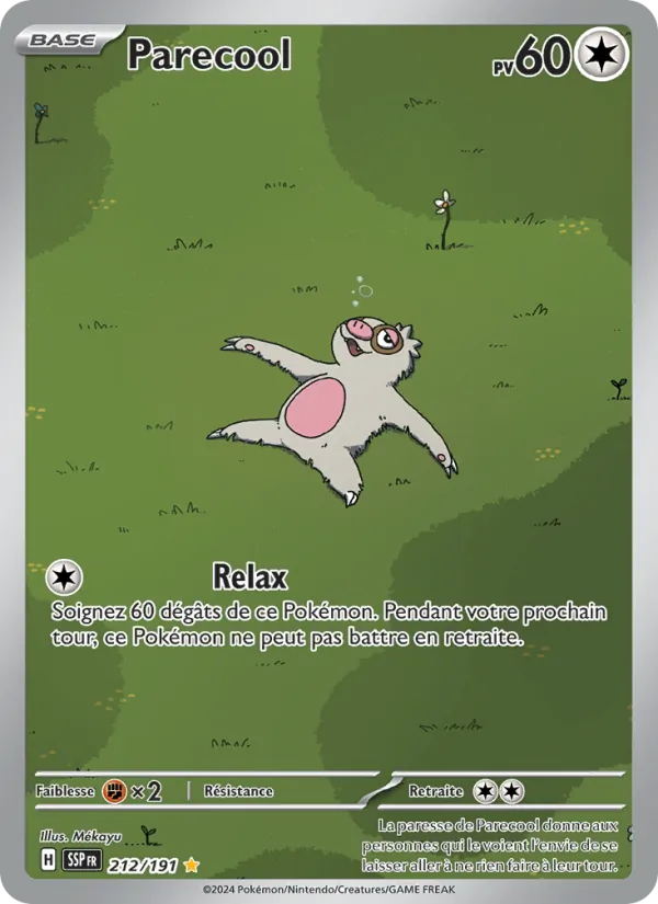 Carte Pokémon Parecool de l'extension Étincelles Déferlantes