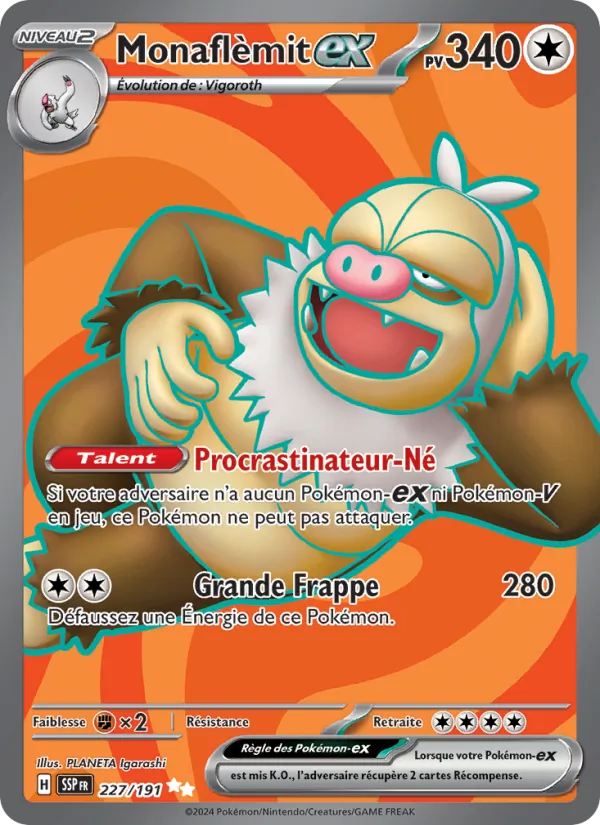 Carte Pokémon Monaflèmit-ex de l'extension Étincelles Déferlantes
