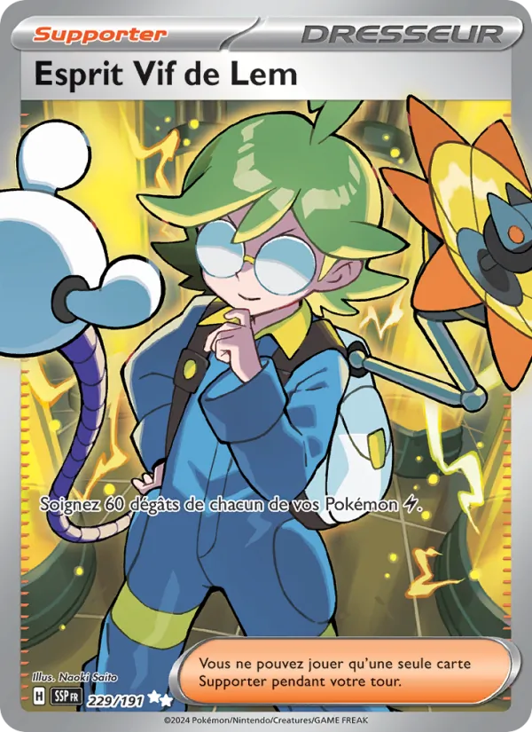 Carte Pokémon Esprit Vif de Lem de l'extension Étincelles Déferlantes