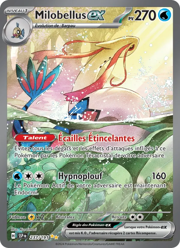 Carte Pokémon Milobellus-ex de l'extension Étincelles Déferlantes