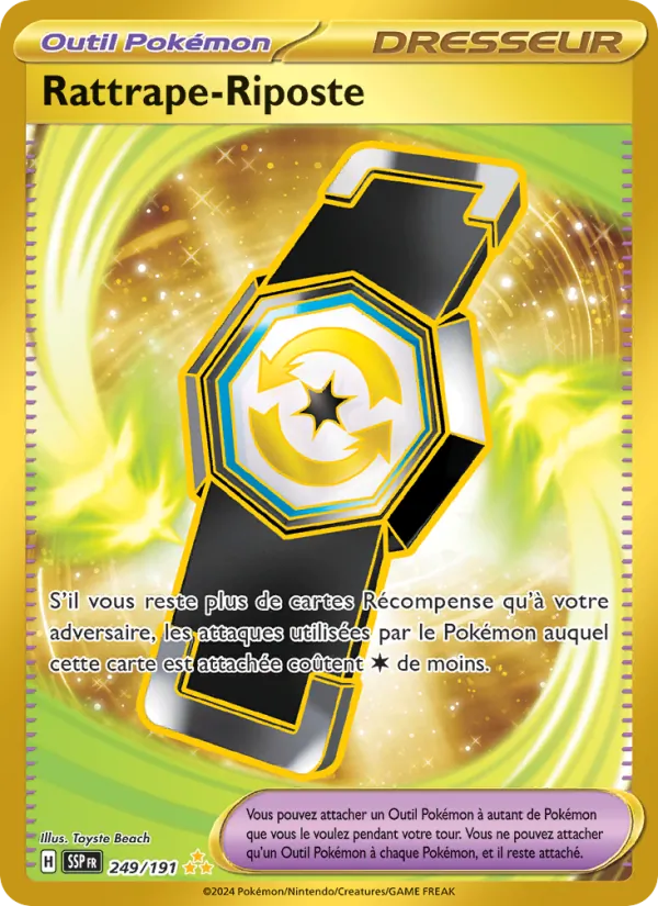 Carte Pokémon Rattrape-Riposte de l'extension Étincelles Déferlantes
