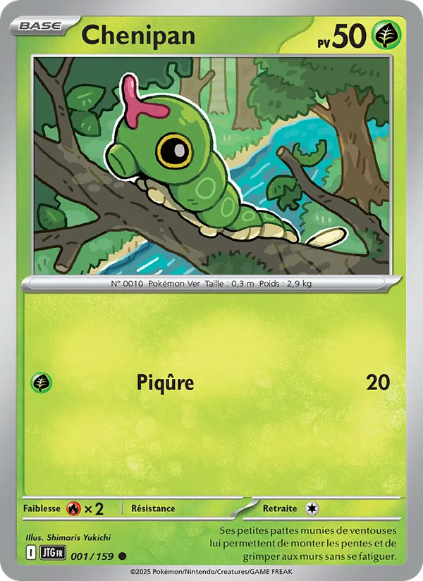 Carte Pokémon Chenipan de l'extension Aventures Ensemble