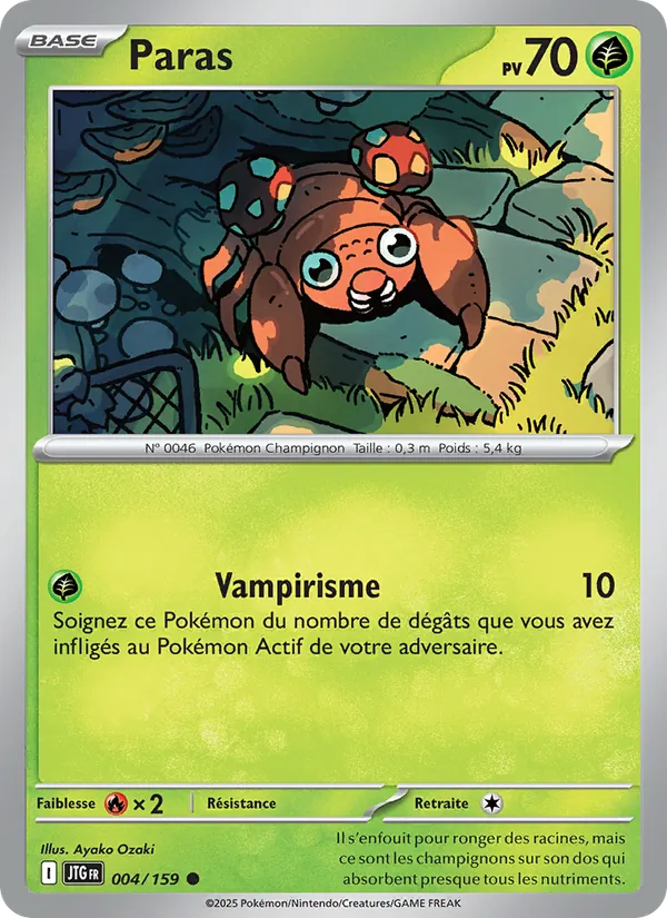 Carte Pokémon Paras de l'extension Aventures Ensemble