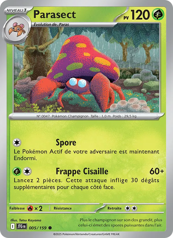 Carte Pokémon Parasect de l'extension Aventures Ensemble