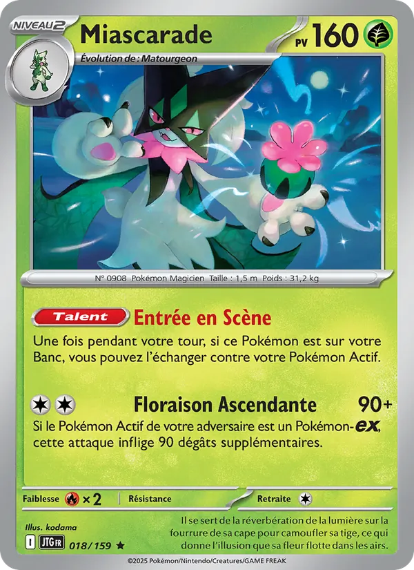 Carte Pokémon Miascarade de l'extension Aventures Ensemble