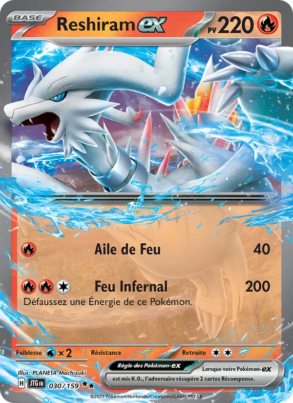 Carte Pokémon Reshiram-ex de l'extension Aventures Ensemble
