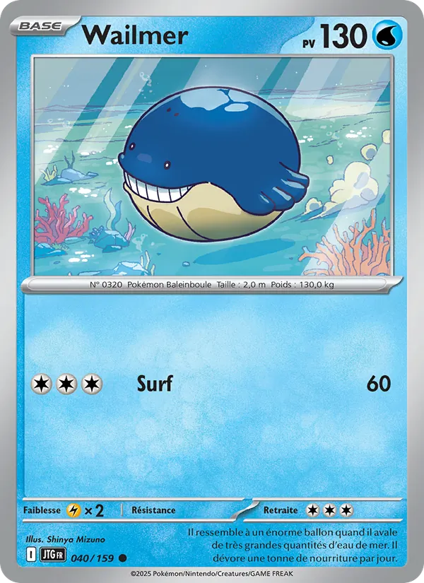 Carte Pokémon Wailmer de l'extension Aventures Ensemble