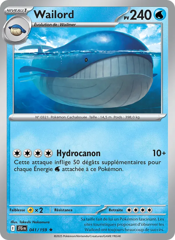 Carte Pokémon Wailord de l'extension Aventures Ensemble