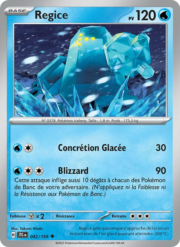 Carte Pokémon Regice de l'extension Aventures Ensemble