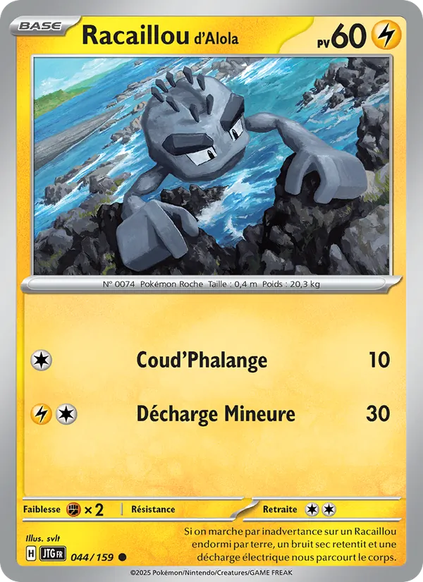 Carte Pokémon Racaillou d'Alola de l'extension Aventures Ensemble