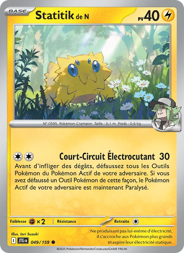 Carte Pokémon Statitik de N de l'extension Aventures Ensemble