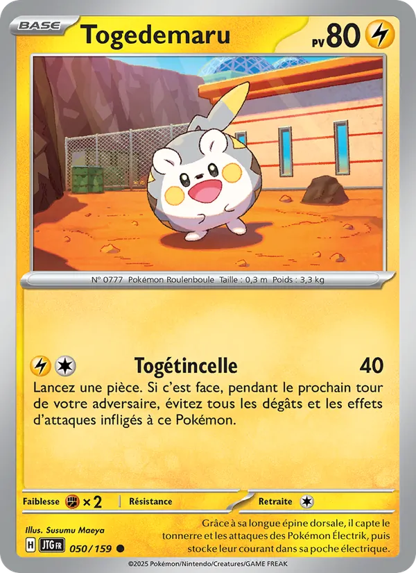 Carte Pokémon Togedemaru de l'extension Aventures Ensemble