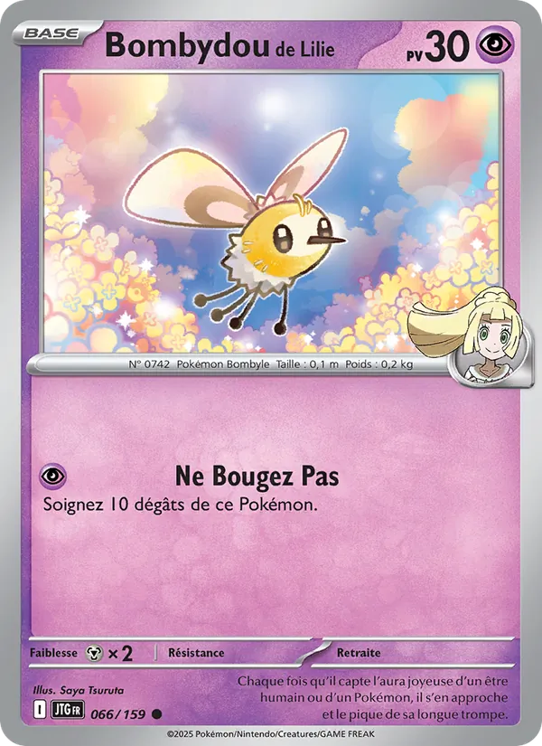 Carte Pokémon Bombydou de Lilie de l'extension Aventures Ensemble