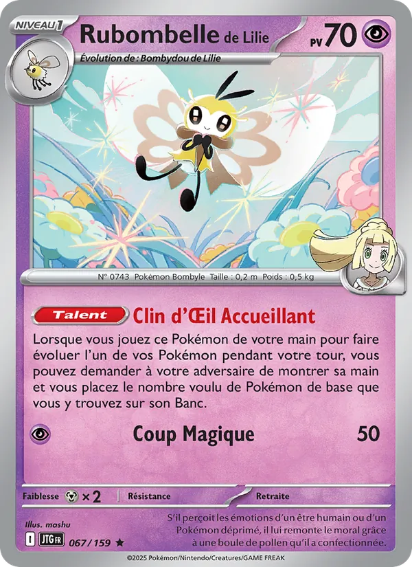 Carte Pokémon Rubombelle de Lilie de l'extension Aventures Ensemble