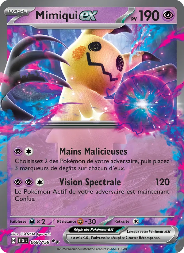Carte Pokémon Mimiqui-ex de l'extension Aventures Ensemble