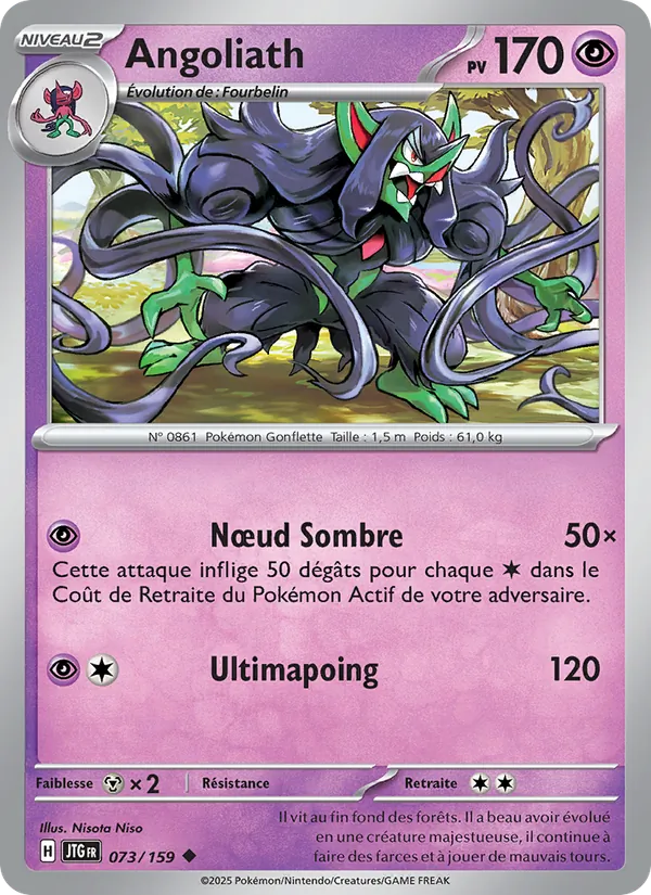 Carte Pokémon Angoliath de l'extension Aventures Ensemble