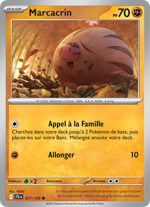Carte Pokémon Marcacrin de l'extension Aventures Ensemble