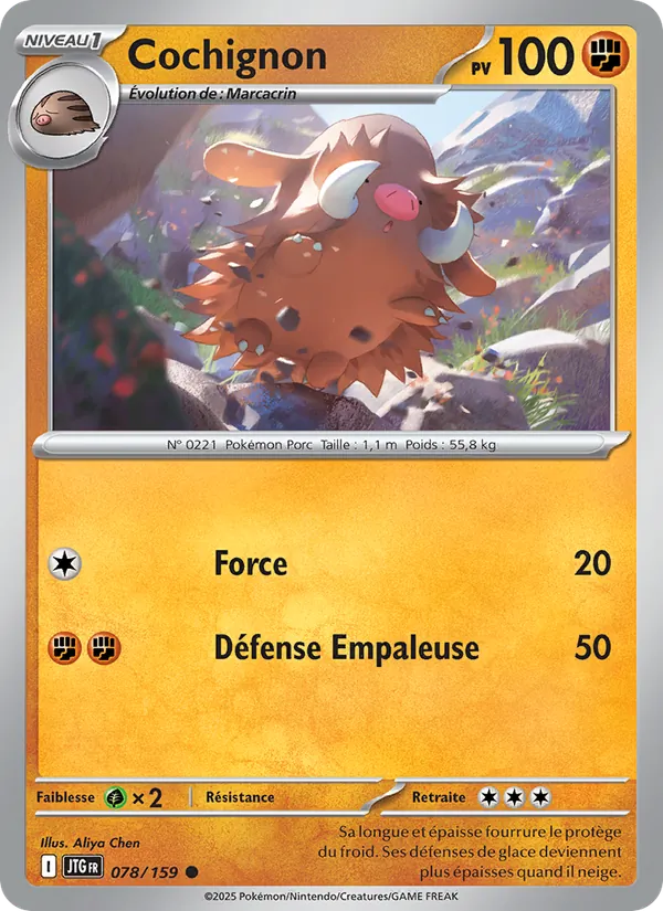 Carte Pokémon Cochignon de l'extension Aventures Ensemble