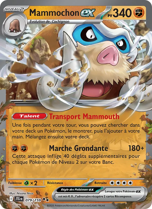 Carte Pokémon Mammochon-ex de l'extension Aventures Ensemble