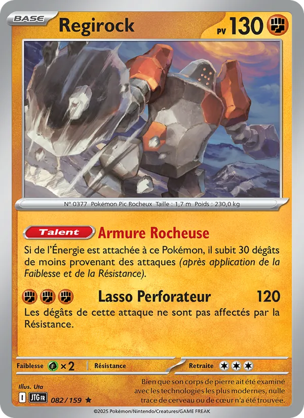 Carte Pokémon Regirock de l'extension Aventures Ensemble