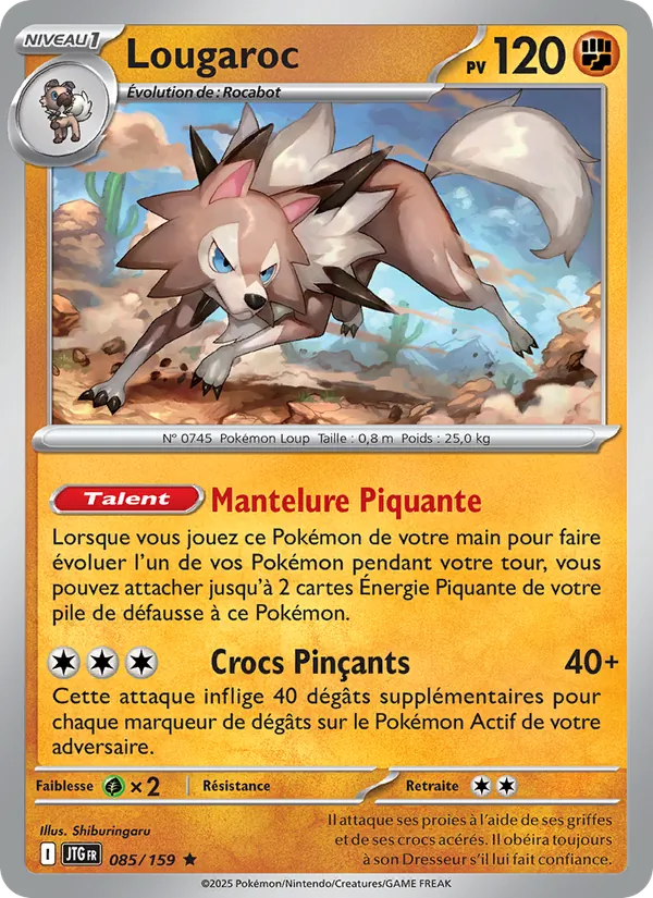 Carte Pokémon Lougaroc de l'extension Aventures Ensemble
