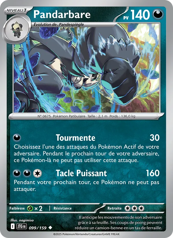 Carte Pokémon Pandarbare de l'extension Aventures Ensemble