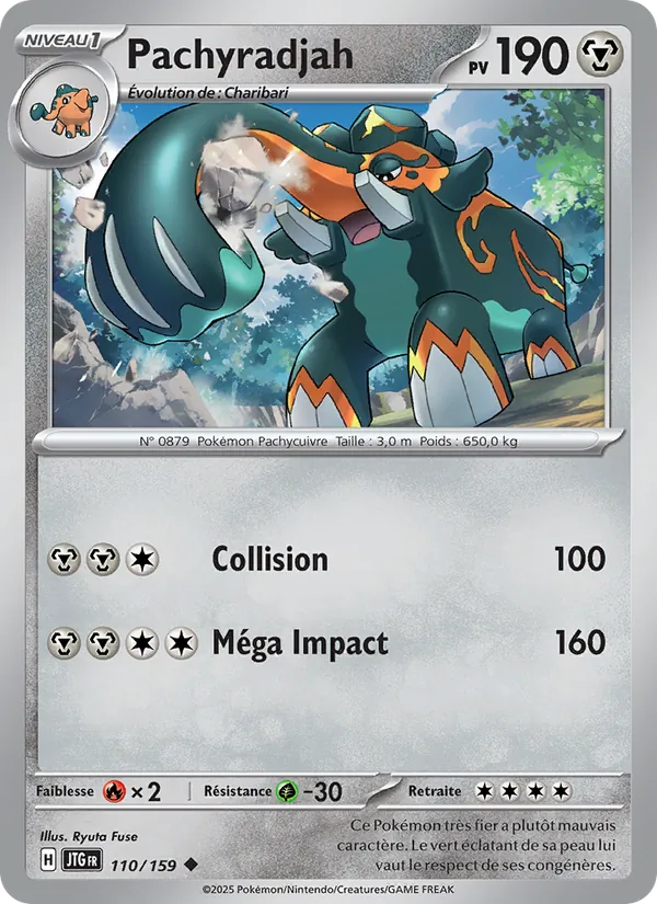 Carte Pokémon Pachyradjah de l'extension Aventures Ensemble