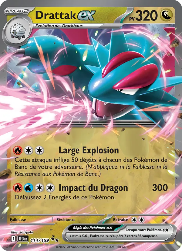Carte Pokémon Drattak-ex de l'extension Aventures Ensemble