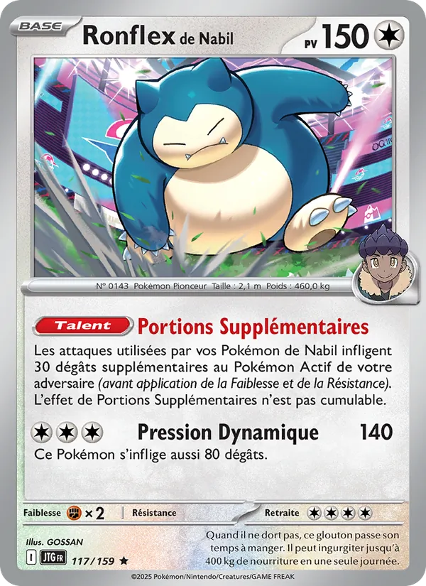 Carte Pokémon Ronflex de Nabil de l'extension Aventures Ensemble