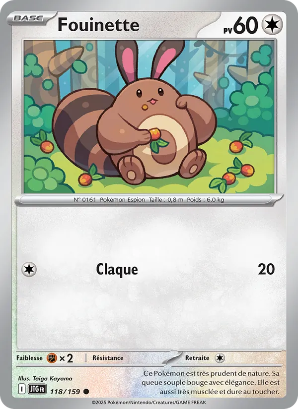 Carte Pokémon Fouinette de l'extension Aventures Ensemble