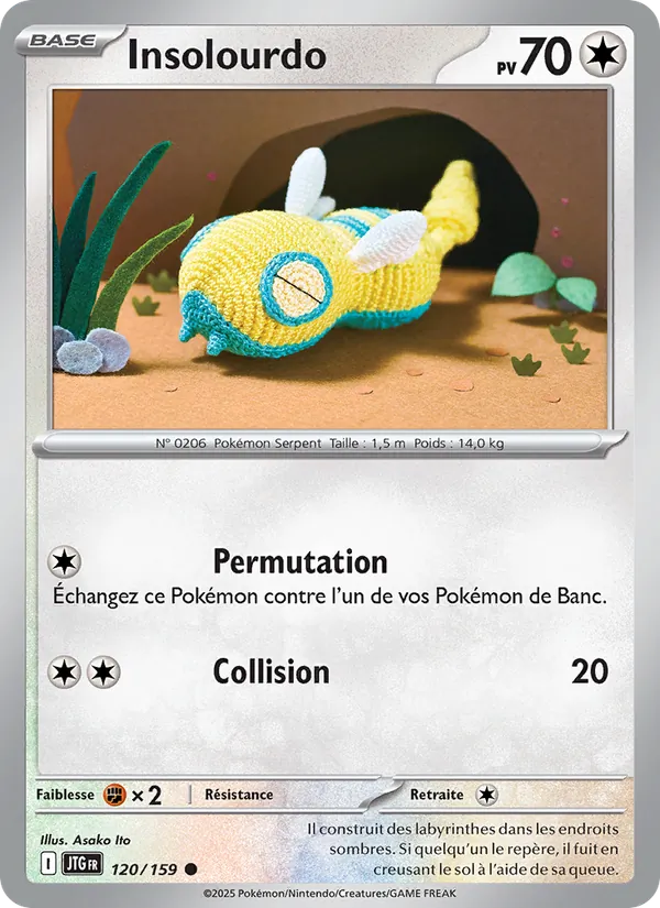 Carte Pokémon Insolourdo de l'extension Aventures Ensemble