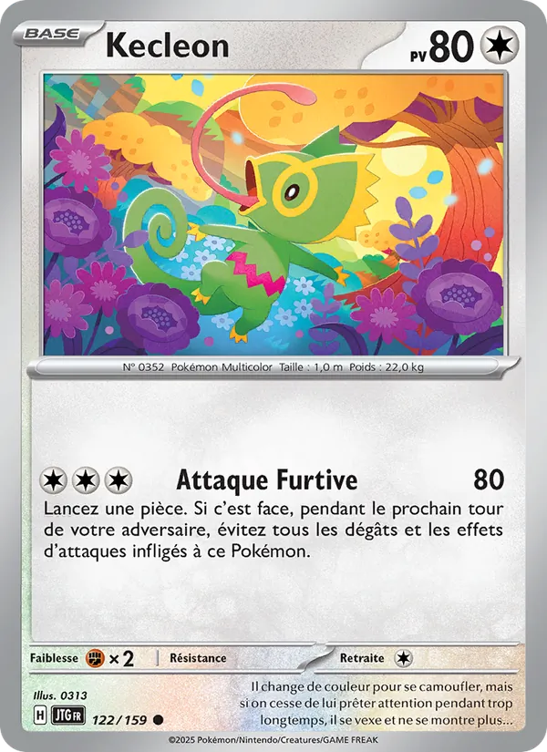 Carte Pokémon Kecleon de l'extension Aventures Ensemble