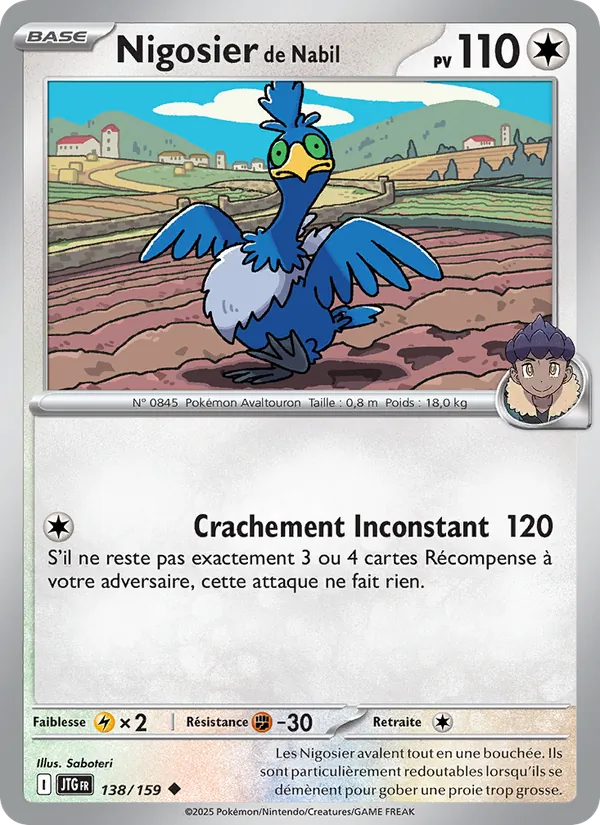 Carte Pokémon Nigosier de Nabil de l'extension Aventures Ensemble