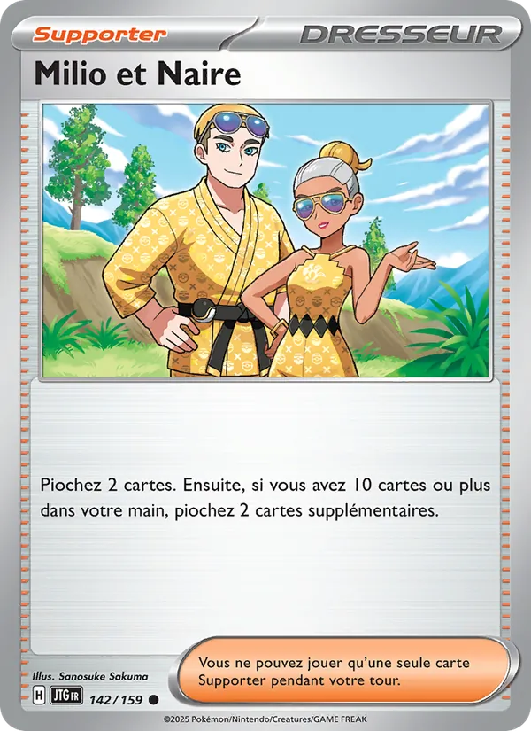 Carte Pokémon Milio et Naire de l'extension Aventures Ensemble