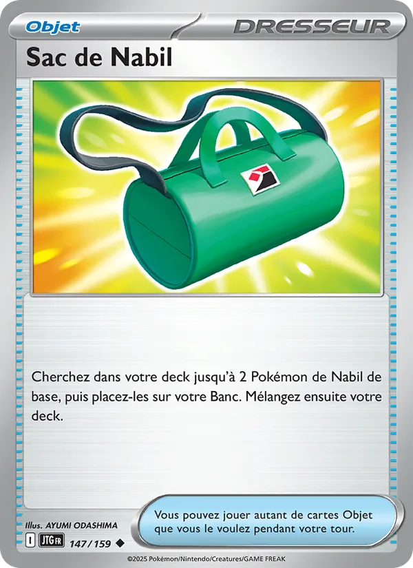 Carte Pokémon Sac de Nabil de l'extension Aventures Ensemble