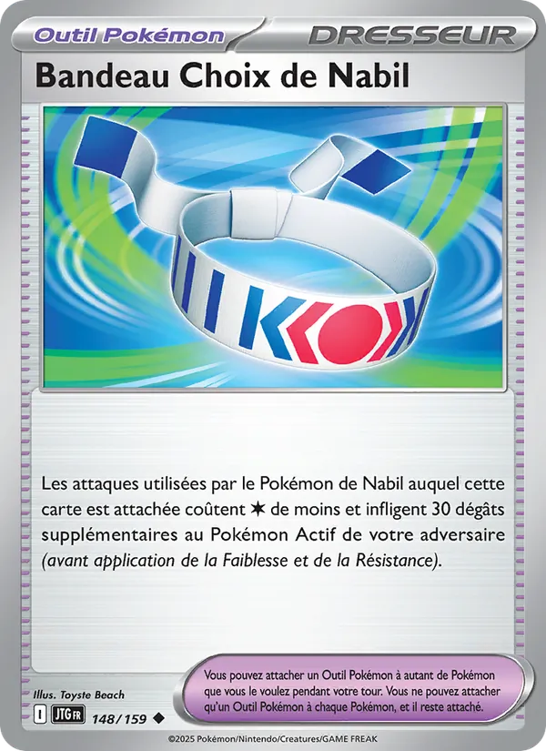 Carte Pokémon Bandeau Choix de Nabil de l'extension Aventures Ensemble