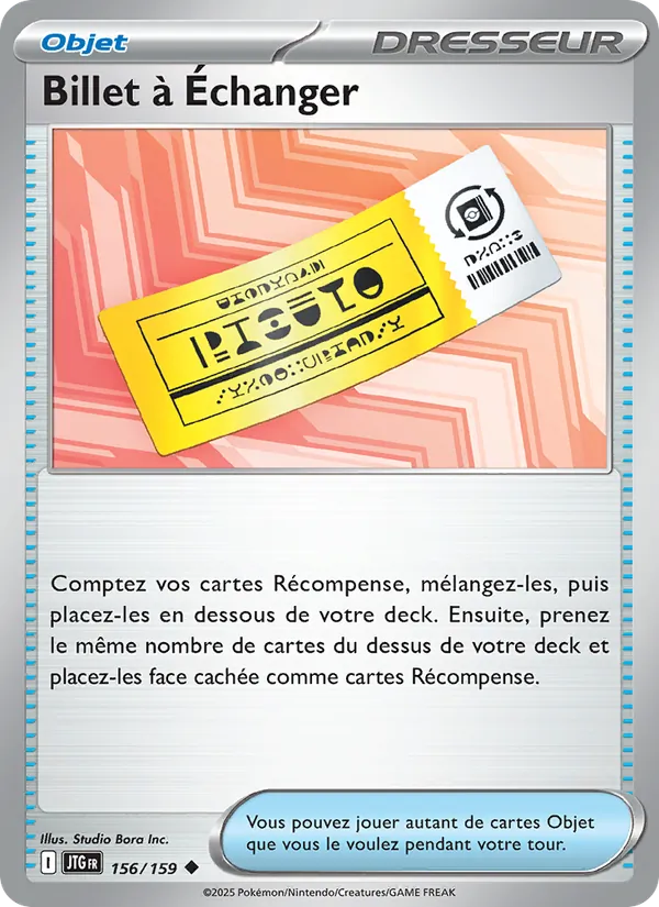 Carte Pokémon Billet à Échanger de l'extension Aventures Ensemble