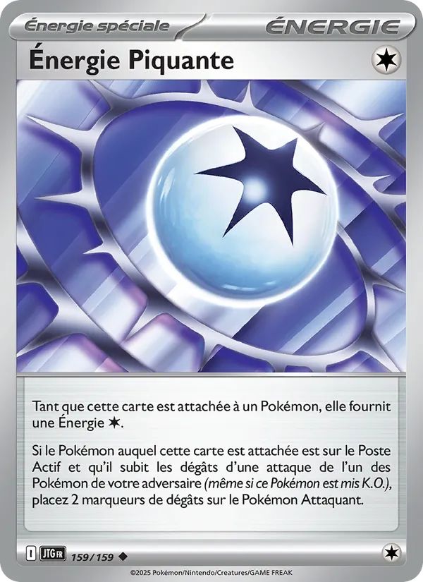 Carte Pokémon Énergie Piquante de l'extension Aventures Ensemble