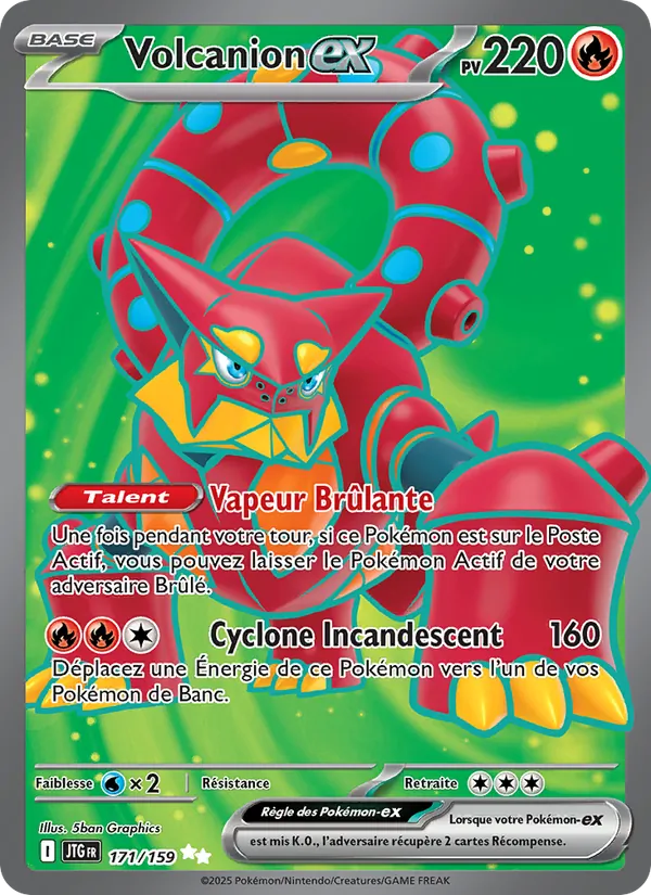 Carte Pokémon Volcanion-ex de l'extension Aventures Ensemble